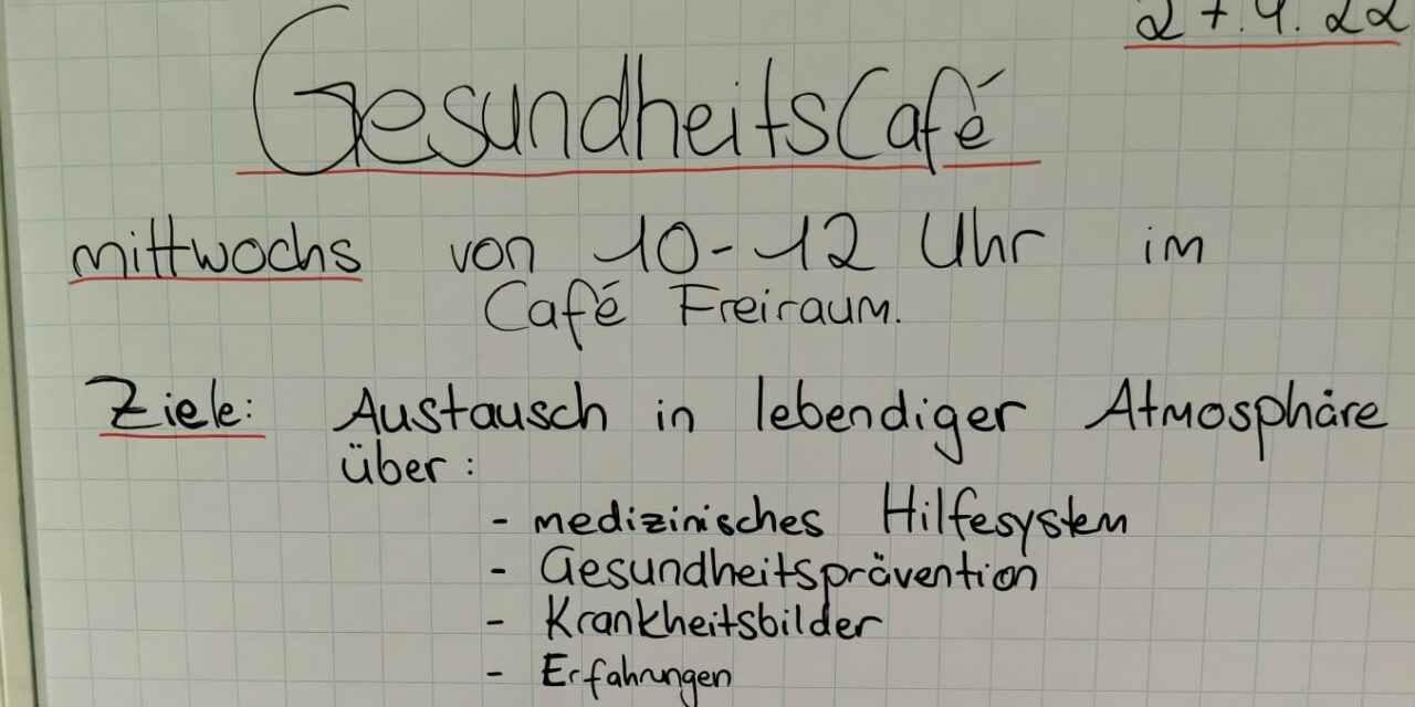 Gesundheitscafé im Westend ist gestartet