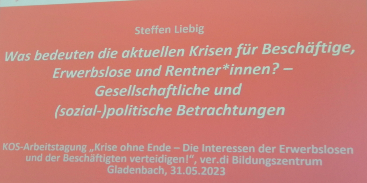 Teilnahme der WALI an dreitägiger KOS Arbeitstagung: die Interessen der Erwerbslosen verteidigen