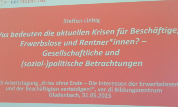 Teilnahme der WALI an dreitägiger KOS Arbeitstagung: die Interessen der Erwerbslosen verteidigen