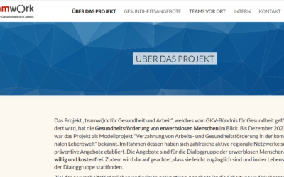 Teamwork: Angebote zu Gesundheit und Arbeit jetzt auch auf eigener Website
