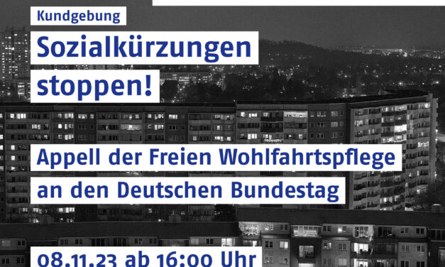 Kundgebung und Positionierung gegen Sozialkürzungen am 8. November 2023