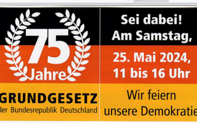 Wir feiern 75 Jahre Grundgesetz in der Bahnhofstraße in Wetzlar! Sei dabei!
