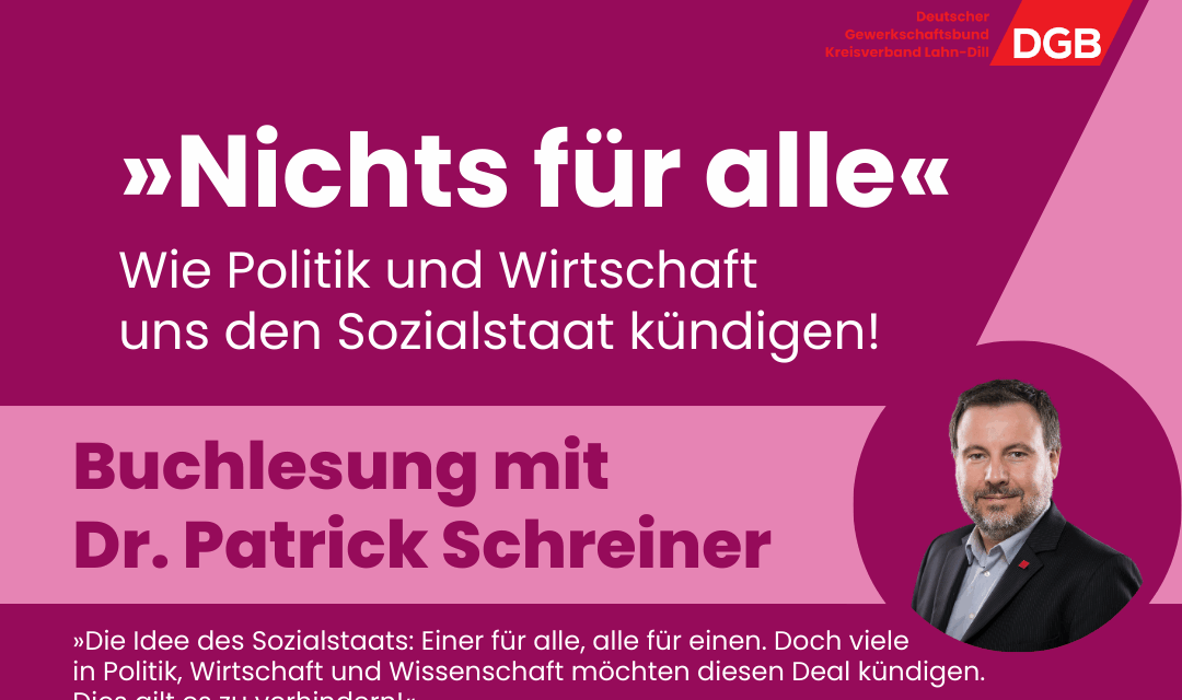 Am 1. Juli im NBZ Westend: »Nichts für alle – Wie Politik und Wirtschaft uns den Sozialstaat kündigen!«