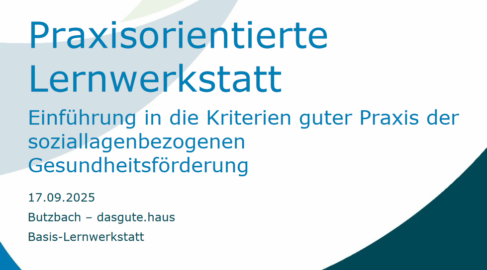 Von KGC und HAGE: WALI lies sich in die Kriterien guter Praxis der Gesundheitsförderung einführen