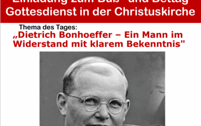 Am 19. November/ Buß- und Bettag: Theater der WALI – Gottesdienst – Buffett und Gemeinschaft