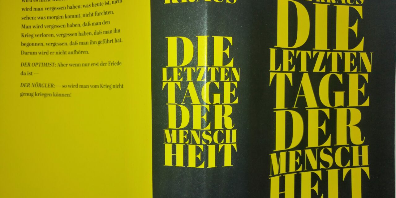 Theatergruppe arbeitet an den „letzten Tagen der Menschheit“ von Karl Kraus