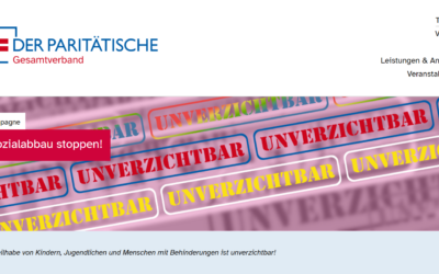 Parität startet Aktion gegen drohenden Sozialabbau: „wir stellen uns dagegen“